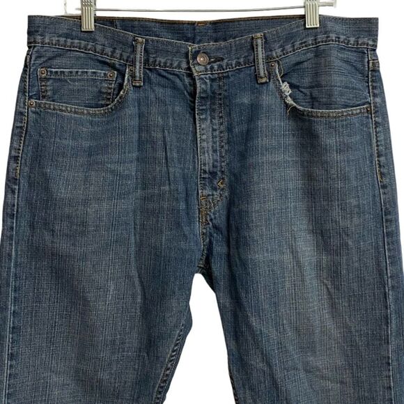 Levi's 505 Jeans Men's 36x32 Straight Leg Regular Fit Blue Medium Wash Blank Tag - Picture 3 of 16
